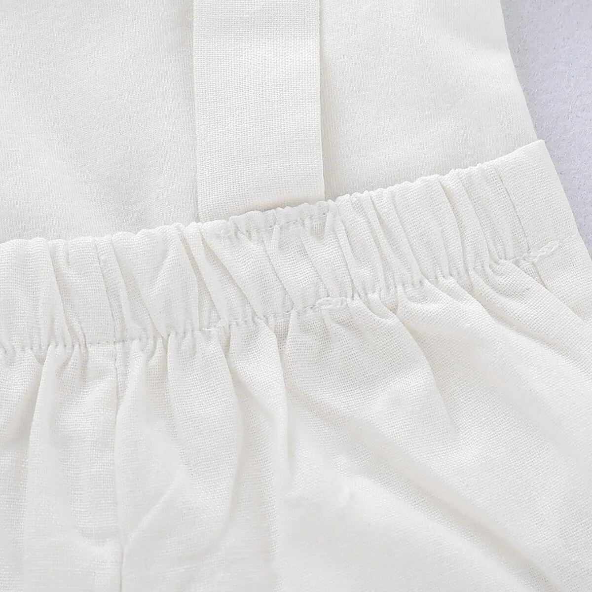 3-24M Christening Newborn Baby Boys Clothes Baby Boys 2PCS Outfits Short Sleeve Lapel Romper Tops Overall Shorts Gentle Set White Catpapa 190390-1