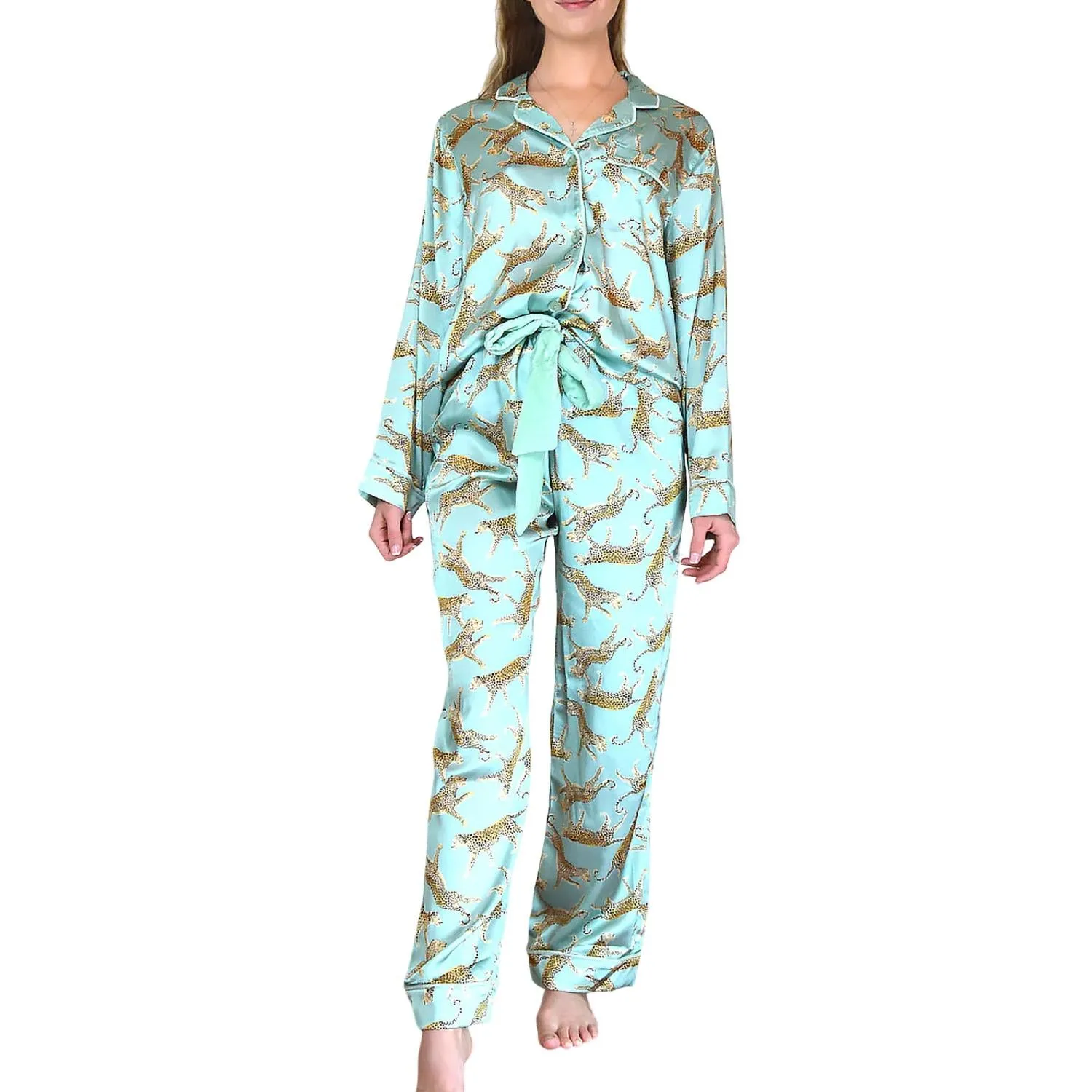 8 Oak Lane - Satin Pant Pajama Set