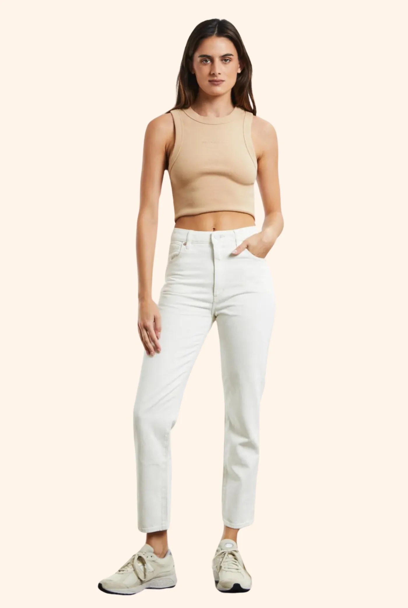 A Heather Singlet Khaki