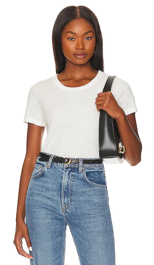 American Vintage Gamipy Cropped Tee in White