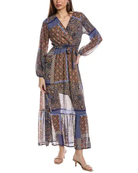 Anna Kay Patches Silk-Blend Maxi Dress