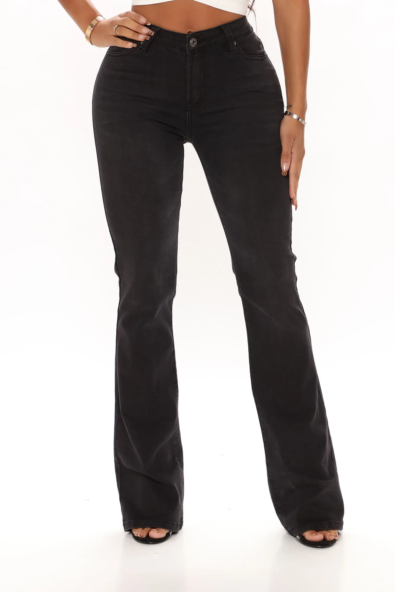 Barcelona Soft Stretch Bootcut Jeans - Black