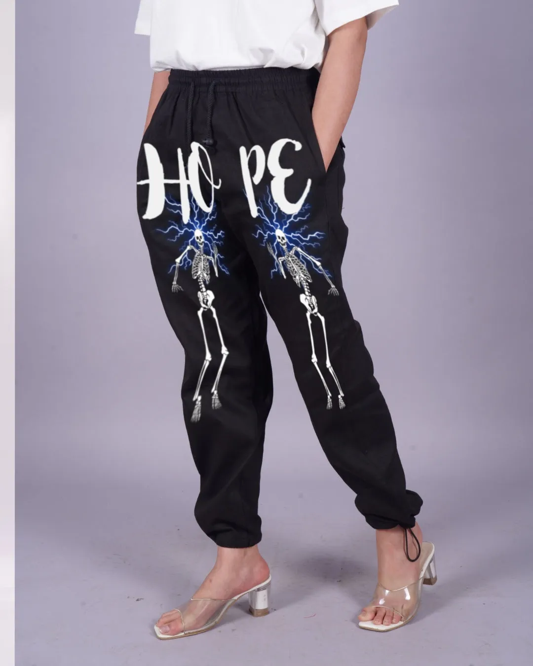 Black Adjustable Cargo Pants for Women - Thunder Hope