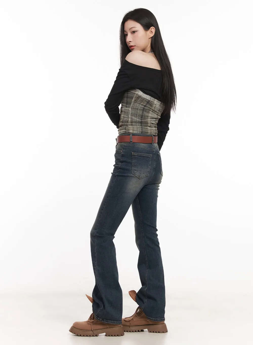 Camilla Washed Bootcut Jeans CM517
