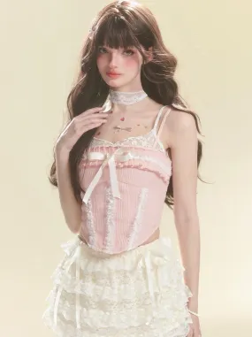 Camisole Tops Lace Frilled