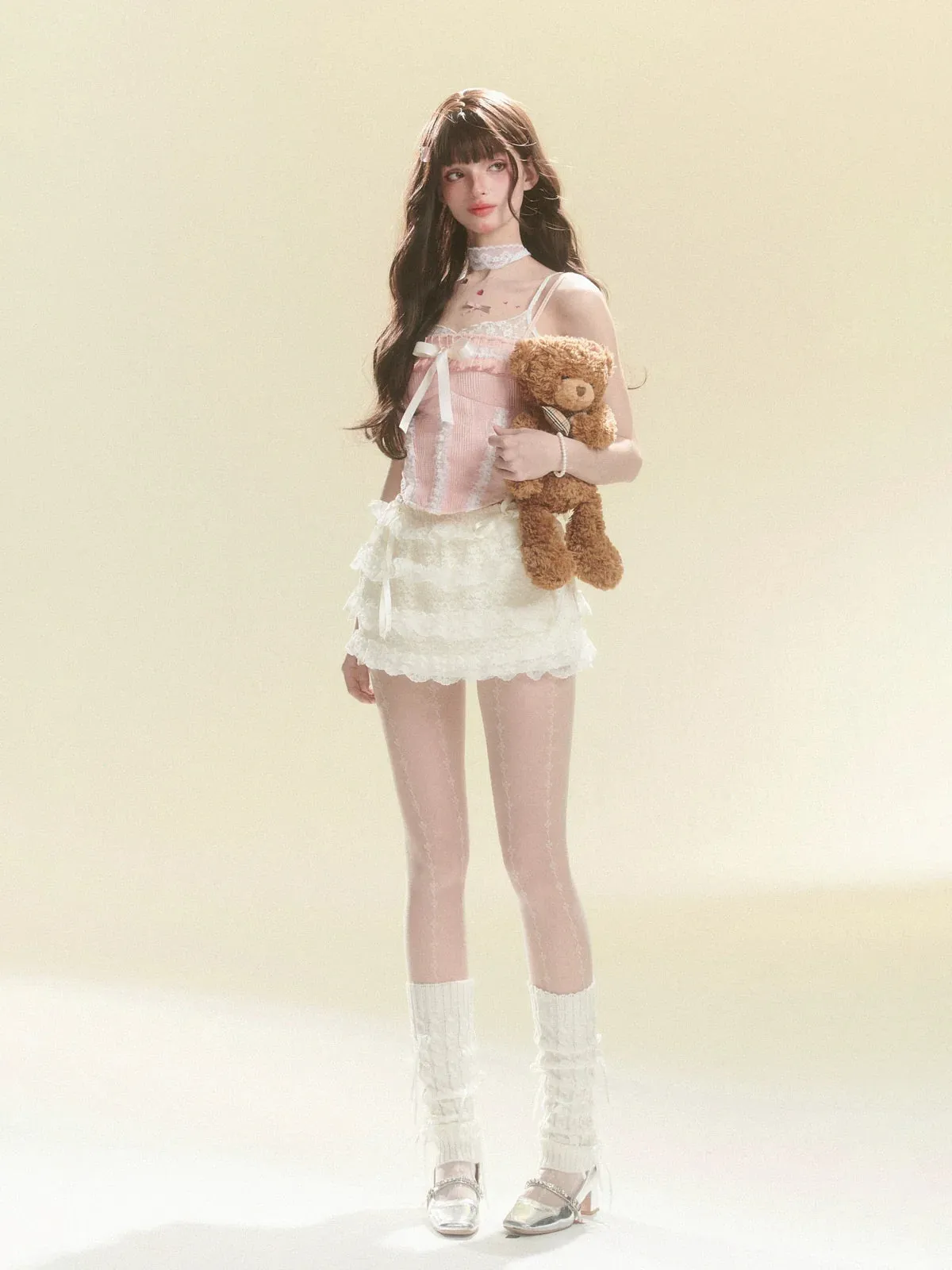 Camisole Tops Lace Frilled
