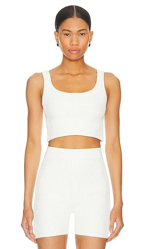 Cuts Coreflex Tank Cropped in Ivory
