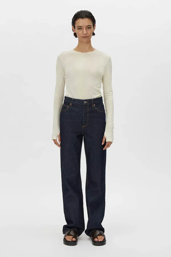 FIGUE LONG SLEEVE TOP - IVORY
