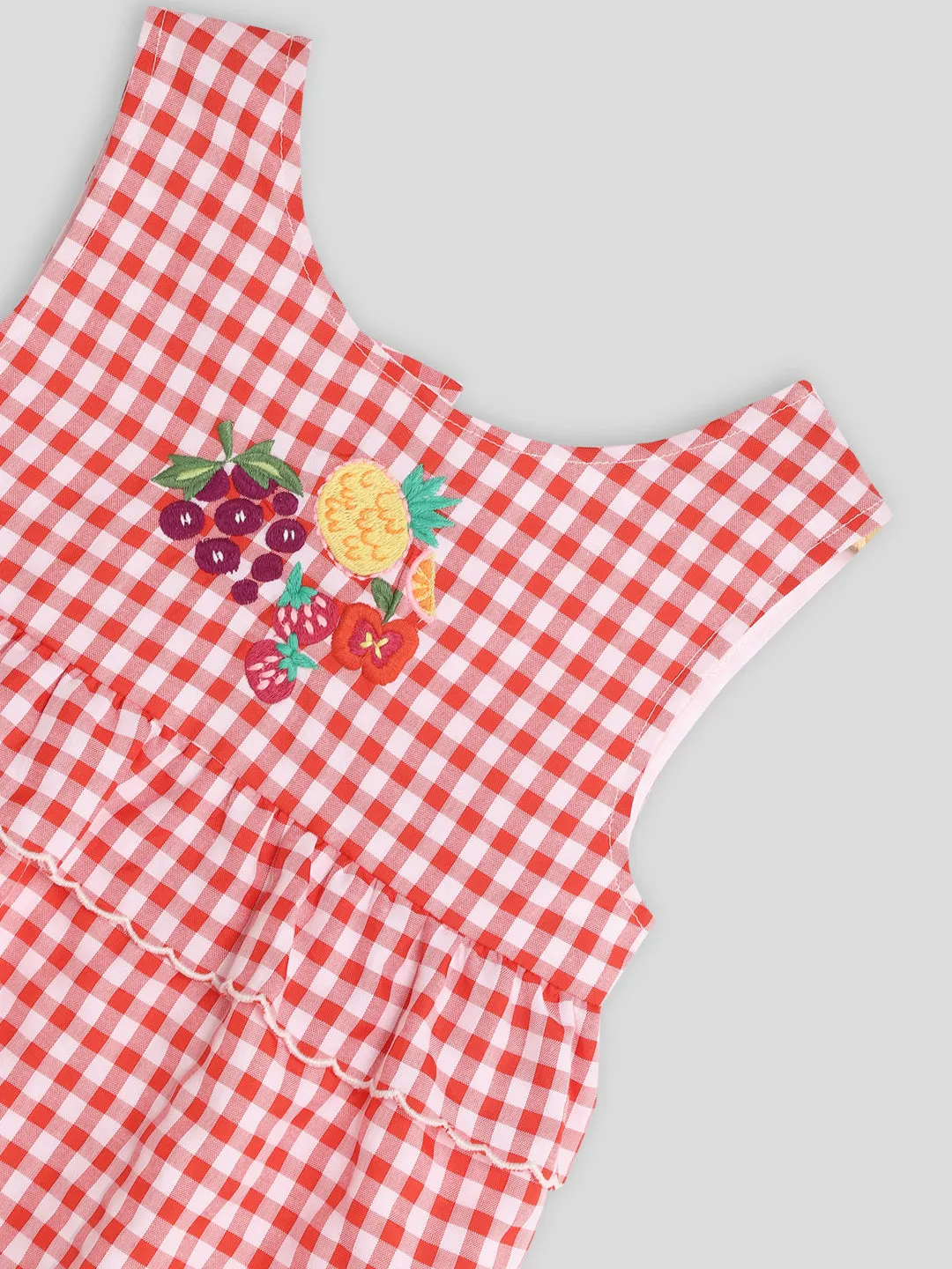 Fruity Gingham Top & Shorts Set