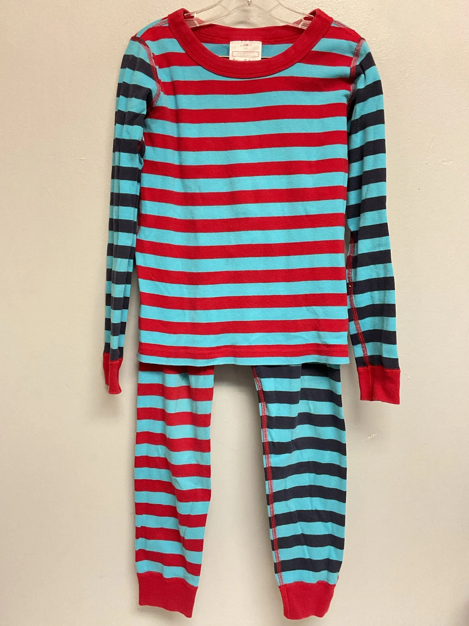 Hanna Andersson Size 8 Red & Blue Cotton Big Girls Pajamas
