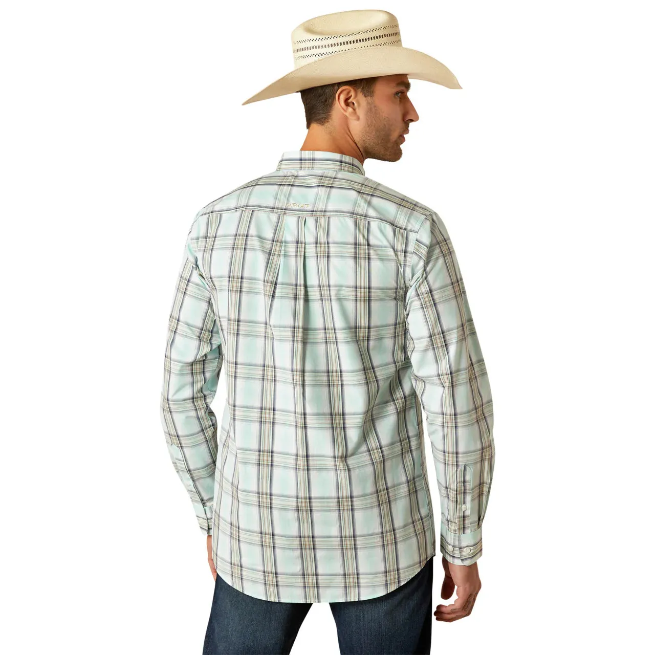 Men's Ariat Pro Series Corban Mint Fitted Shirt 10054808