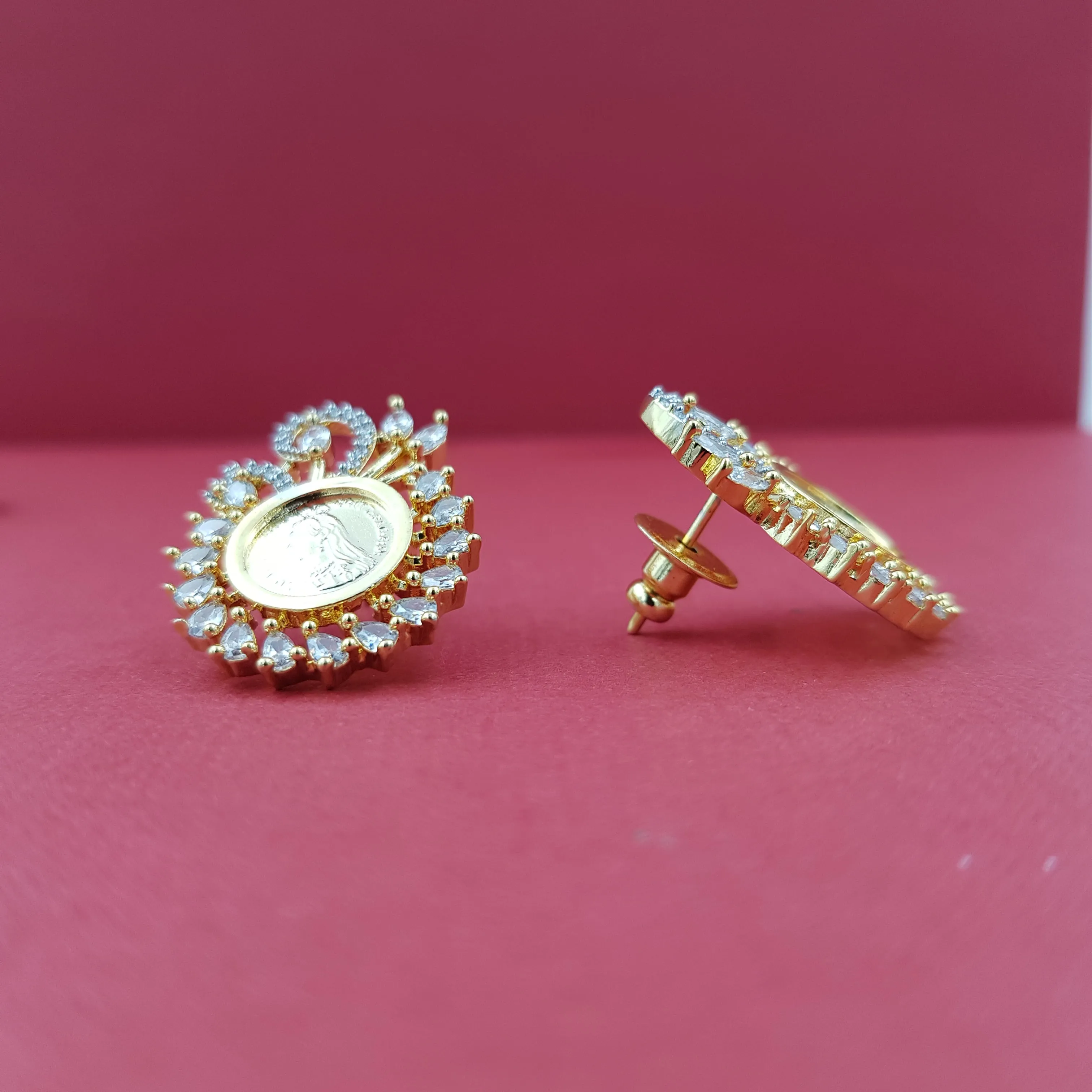 Tops/Studs Zircon/AD Earring 8614-08