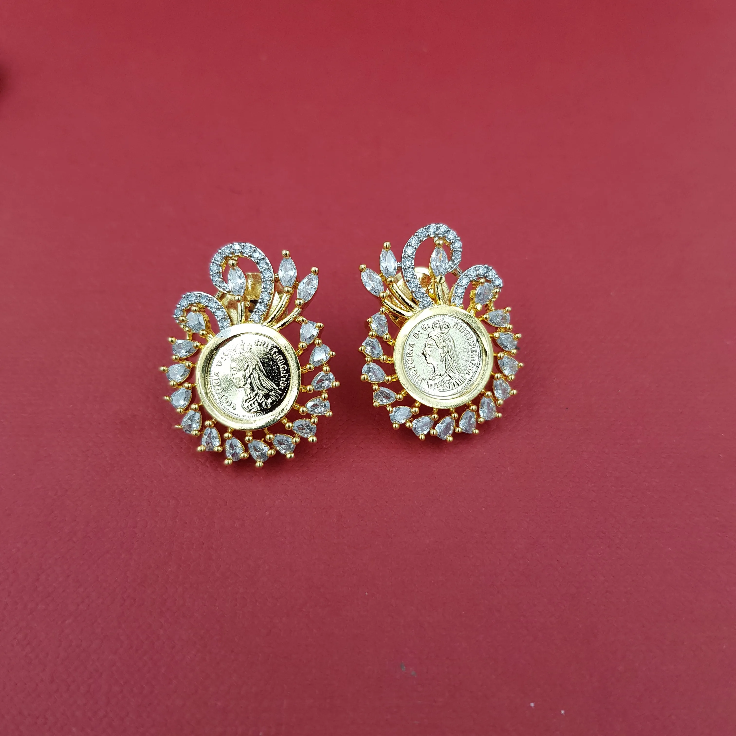Tops/Studs Zircon/AD Earring 8614-08