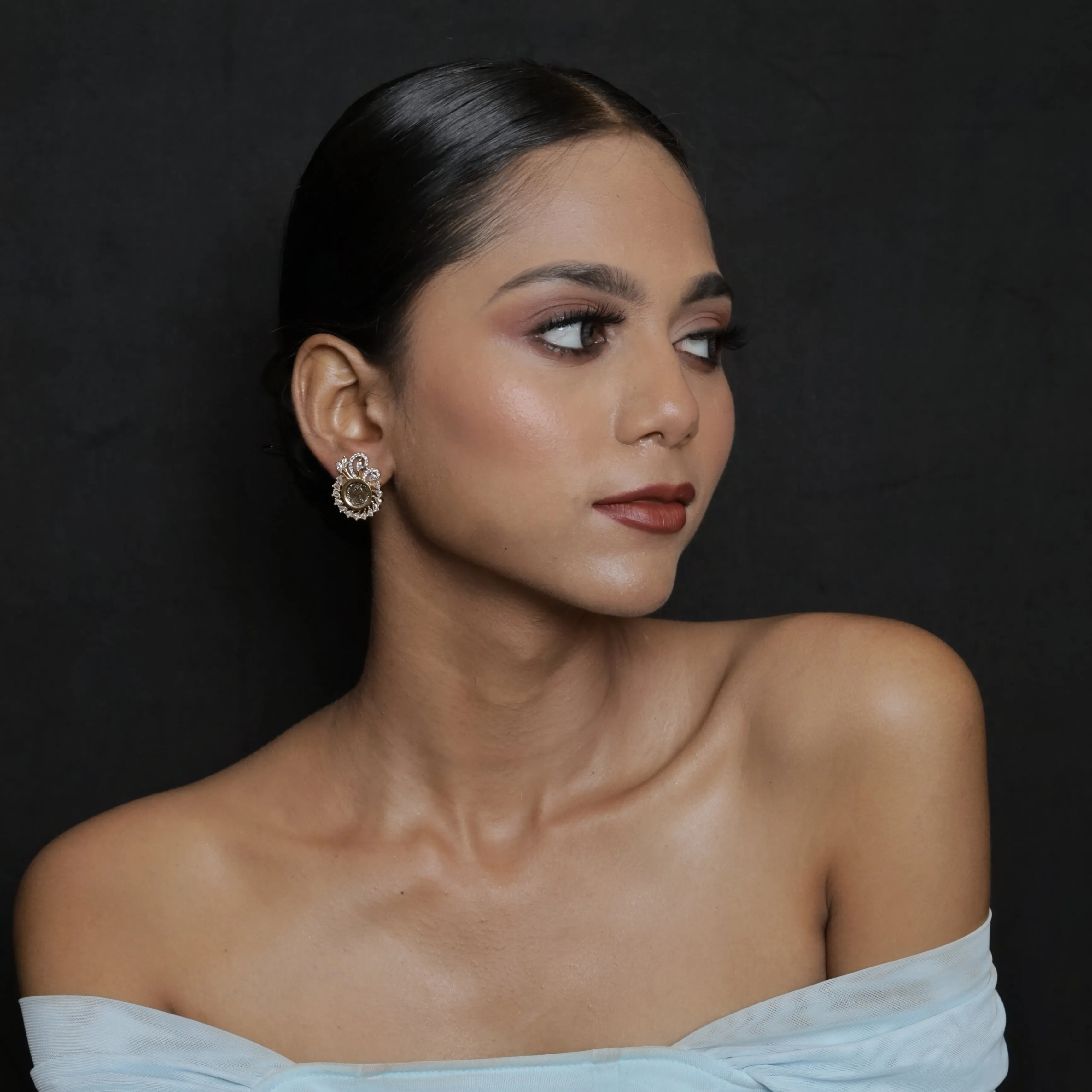 Tops/Studs Zircon/AD Earring 8614-08