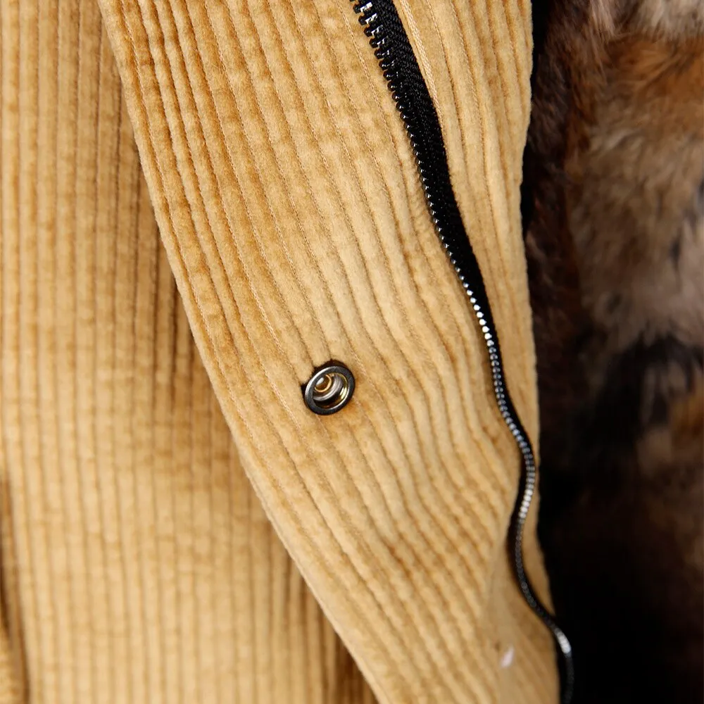Women's Winter Casual Thick Loose Parka With Rabbit Fur