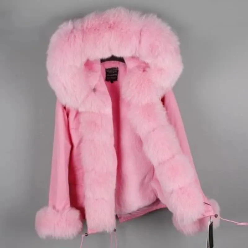 Women's Winter Casual Warm Hooded Parka With Fox Fur