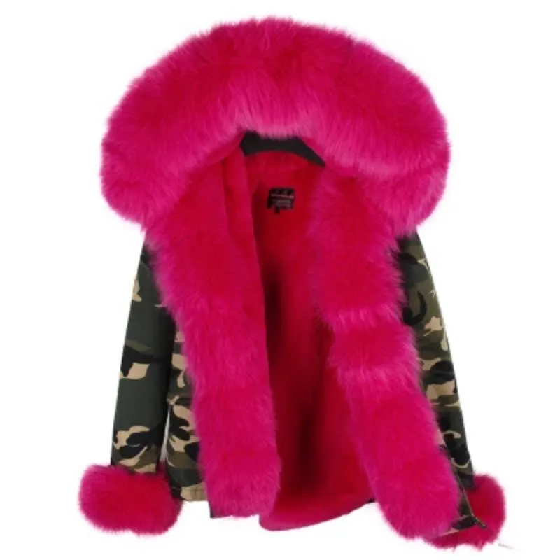 Women's Winter Casual Warm Hooded Parka With Fox Fur
