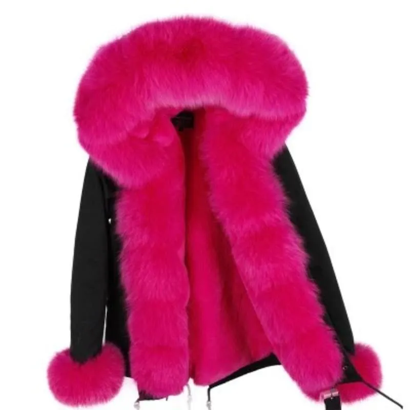 Women's Winter Casual Warm Hooded Parka With Fox Fur