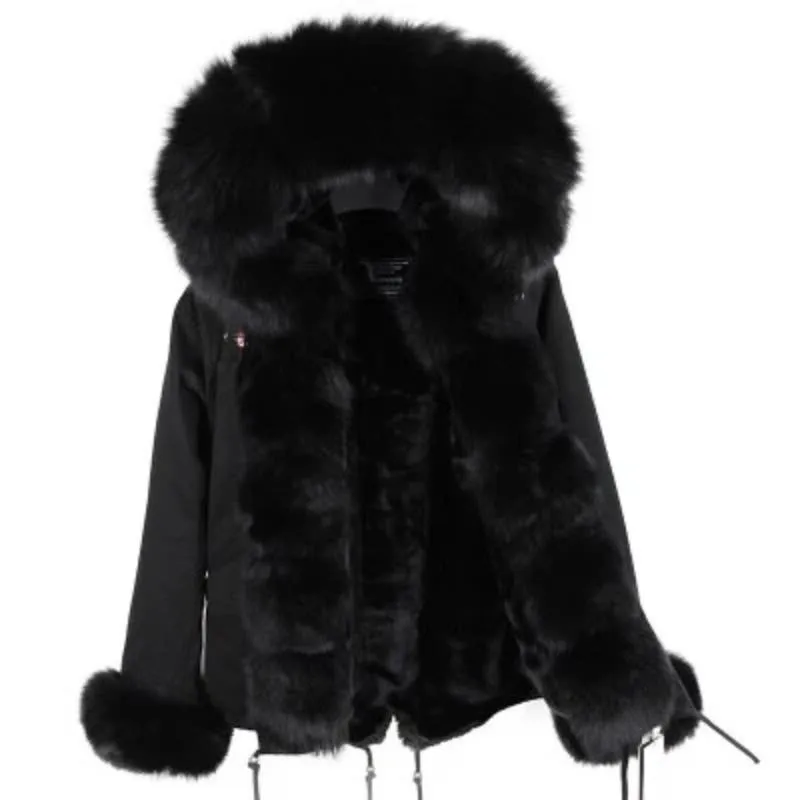Women's Winter Casual Warm Hooded Parka With Fox Fur